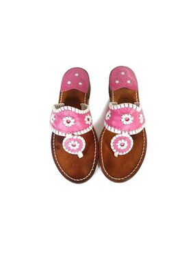 Jack Rogers Palm Beach Navajo Sandals Pink Size 6
